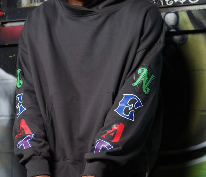 (N)EAT FRENCH TERRY HOODIE - SMOKE GRAY